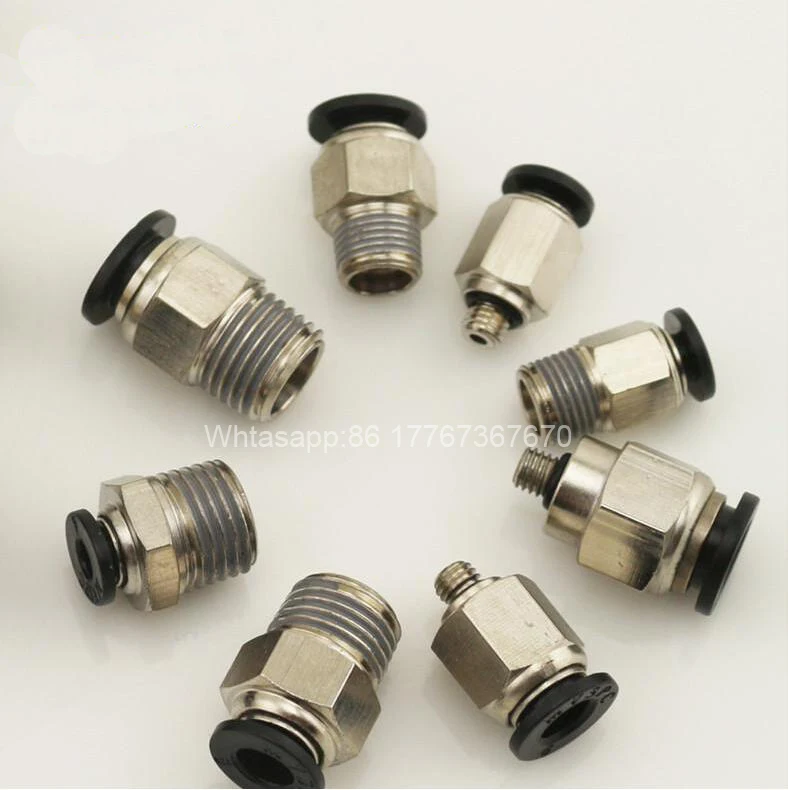 20pcs a lot 6mm thread M5 air straight hose pneumatic fitting PC6-M5 One touch tube quick pipe connector pc6-01 pc6-02 pc6-03