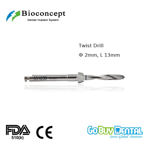 

Bioconcept BV Dental Instrument Twist Drill D 2.0mm, length 13mm(351250)