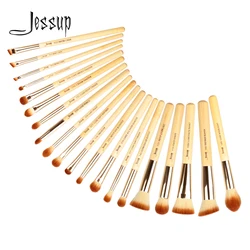 Jessup Beauty Professional Bamboo Makeup Brush Kit 20pcs Highlight Buffer Shader Powder Blender Synthetic Hair Cosmetic Set T145