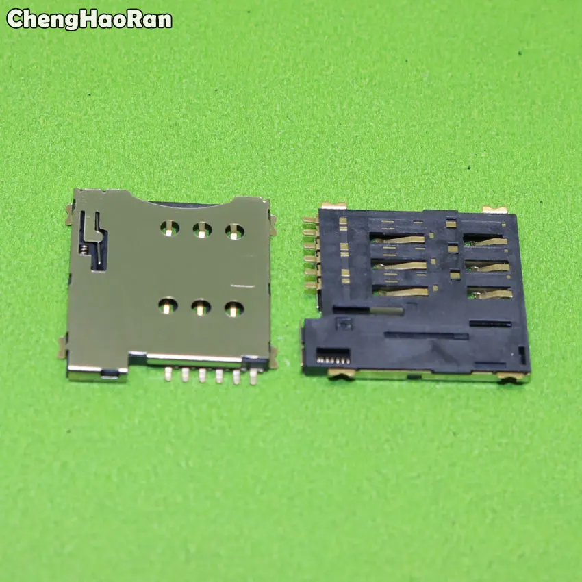 ChengHaoRan Micro SIM 6PIN Card Socket Child Watch New 10PCS Push-push Type Slot tray Holder Reader Adapter Repair Connector