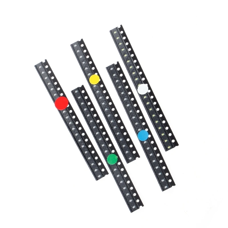 100 Pcs 5 Colors SMD 0603 LED Light Red Green Blue Yellow White Assotment Kit S927