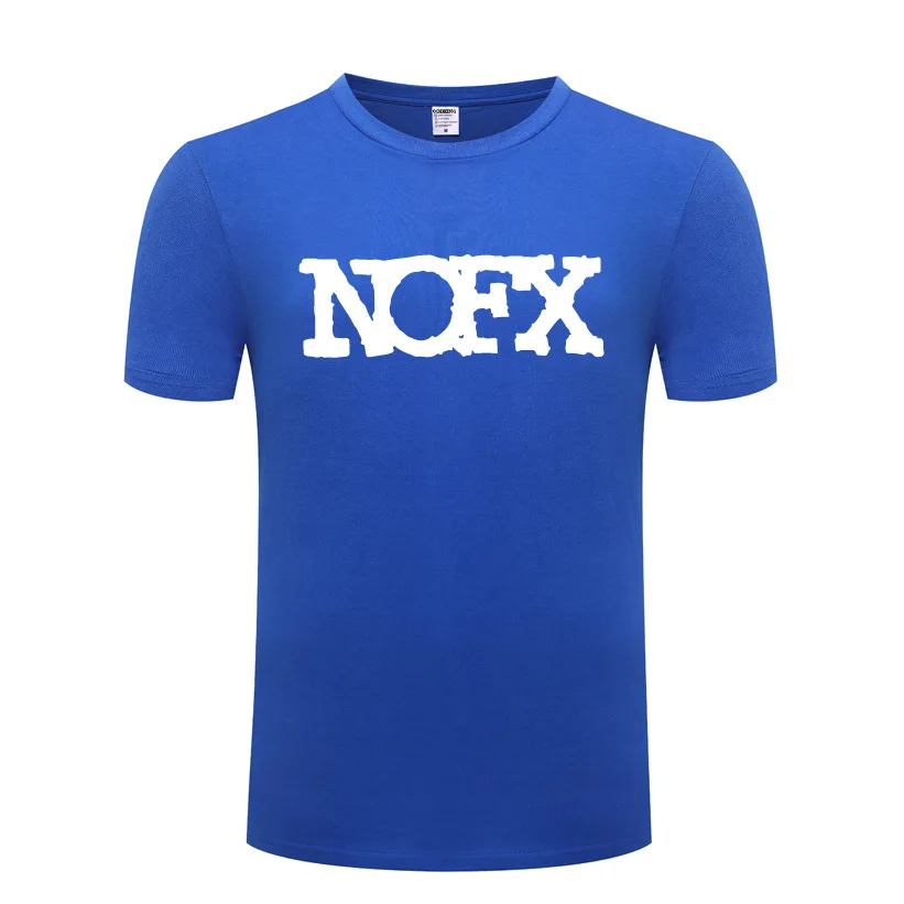 Music Punk Rock NOFX T Shirts Men Hip Hop Short Sleeve O Neck Cotton Man T-Shirt Cool Funny Streetwear Top Tee Big Size Summer