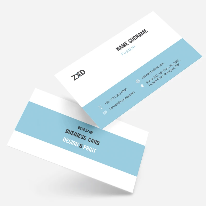 300gsm Coated Art Paper Business Cards Printing With Personal Design