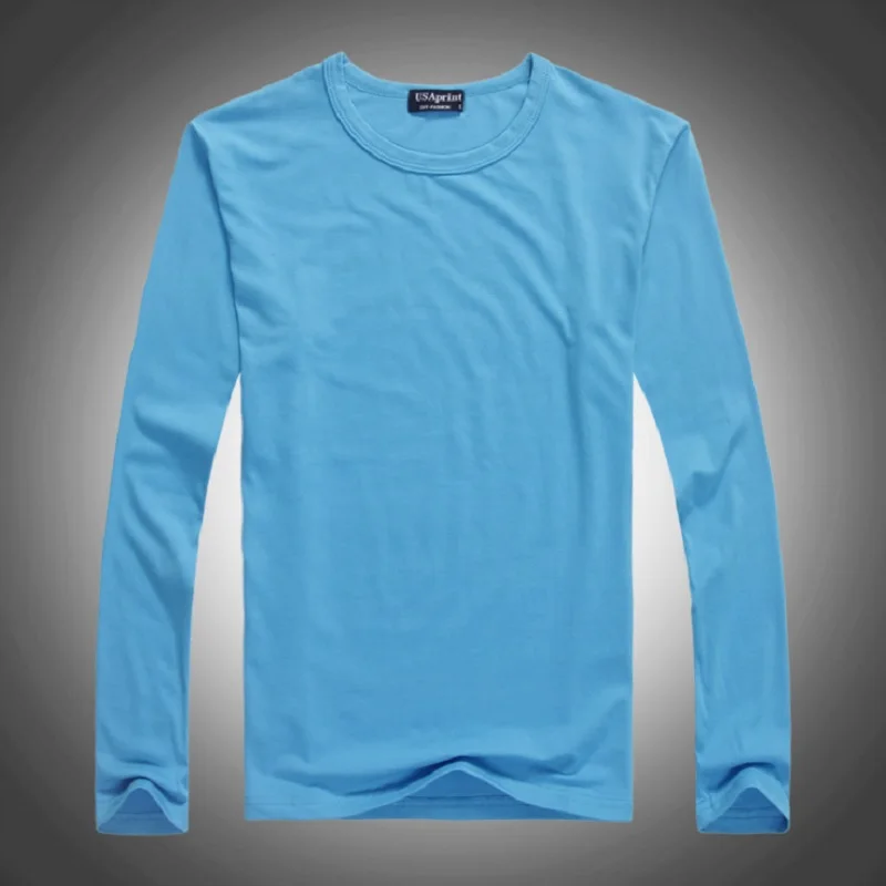 Customized Baby Boys T-Shirts Long Sleeve Solid Print Children Tees Shirt Autumn 100% Cotton LOGO Girl Tops Personalized T Shirt image 4