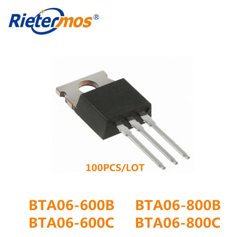BTA06-600C BTA06-600B BTA06-800C BTA06-800B, TO220, 6A600V, 고품질, 100 개