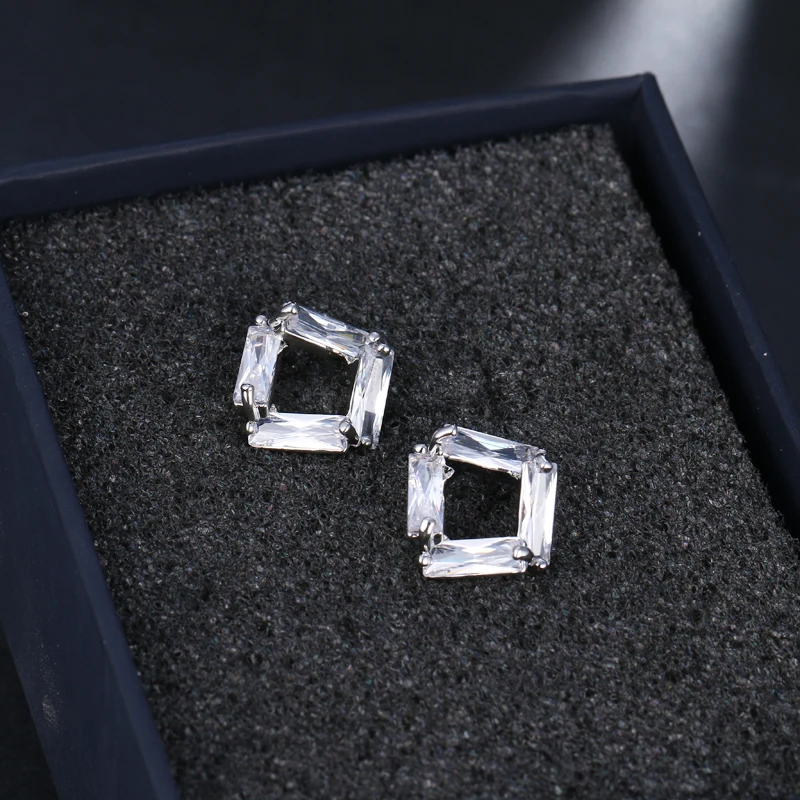 EMMAYA Brincos Fashion Unique Design Silver Color Cute Stud Earrings for Women