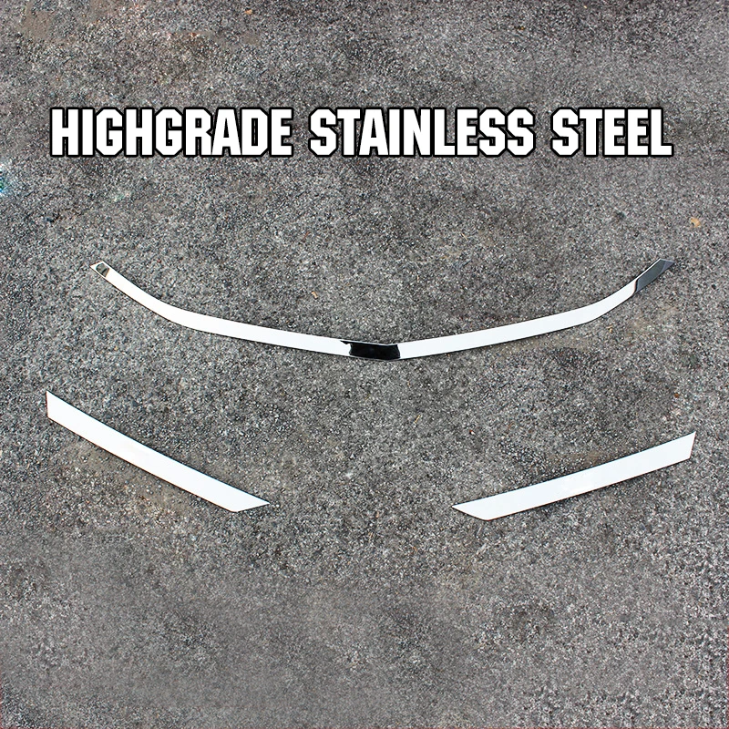 For Chevy Chevrolet Malibu 2016 2017 2018 Chrome Front Bumper Grille Cover Trim Light Accent Insert Protector Molding Garnish image 4