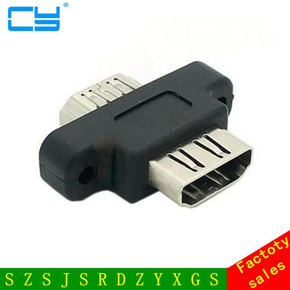 Adaptador acoplador extensor de extensión hembra a HDMI 1,4, compatible con HDMI, con orificios para montaje en Panel