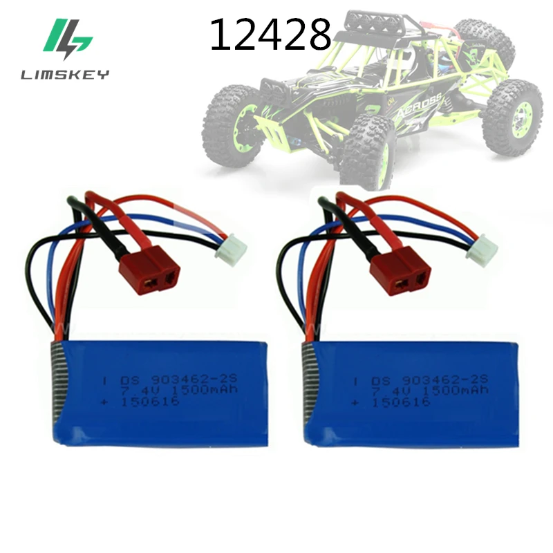 

2 шт. 7,4 В 1500 мАч Lipo аккумулятор 12423 12428 для Wltoys 12423 12428 4WD гусеничный RC автомобильный аккумулятор 9125 2S Lipo 1500 мАч 7,4 В