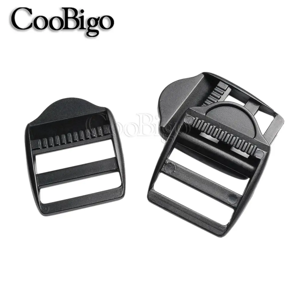 10pcs Plastic Ladder Lock Slider Tri Glide Adjust Buckles For Tactical Backpack Straps Bag Garment Belt Webbing Accessories