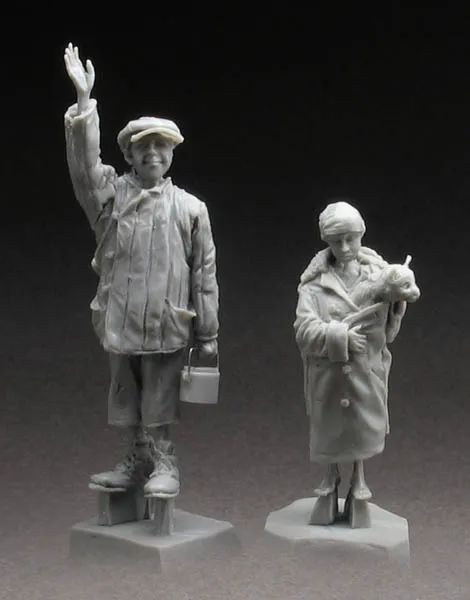 1/35 Resin Figures  Model Kits Historical military Soviet children Unassembled unpainted