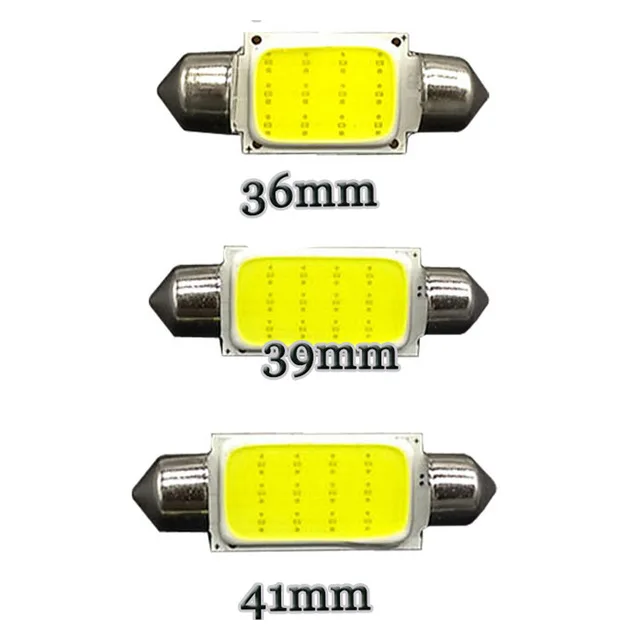 

100pcs Truck 24V 31mm 36mm 39mm 41mm Festoon 12 Chips COB LED Bulb C5W C10W Car Dome Light Auto Interior Map Roof Reading Lamp