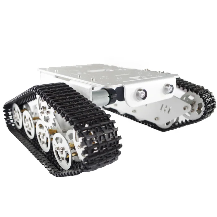 Alloy Metal Robot Tracked Tank Chassis Track Caterpillar Car Frame Platform Crawler Pedrail DIY RC Toy