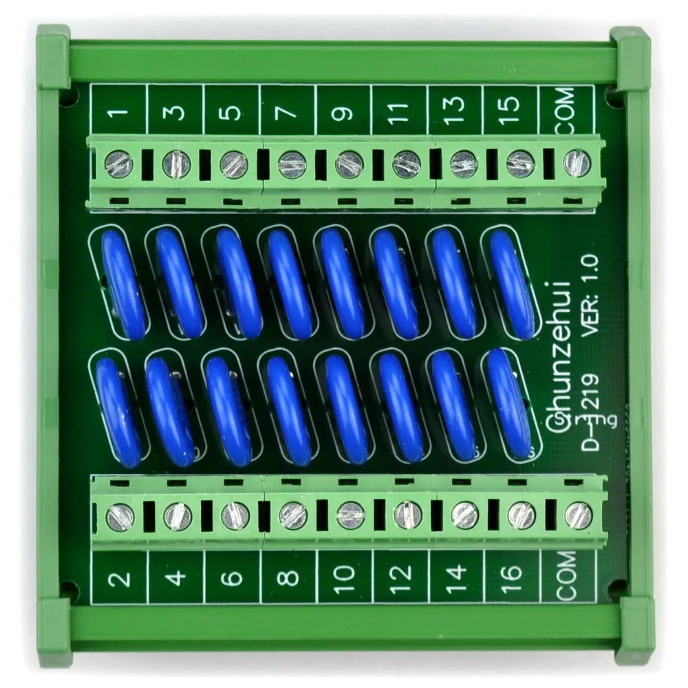 16 채널 커먼 딘 레일 30V SIOV 배리스터 서지 보호 SPD 모듈.