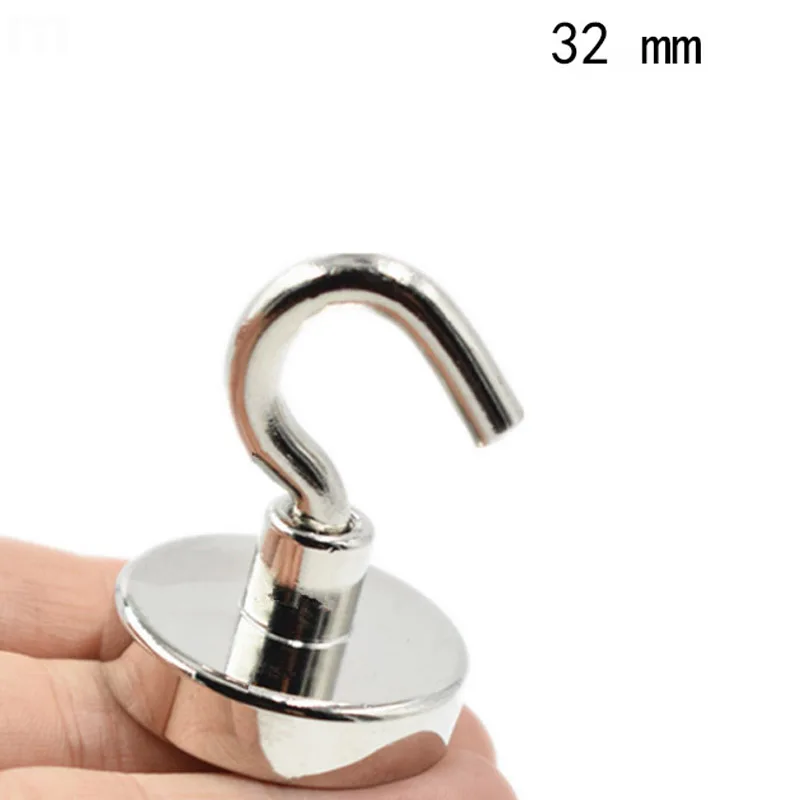 4pcs Strong Powerful Neodymium Magnet Hooks Kitchen Magnetic Material Circular Hook Door Magnets Imanes Hooks Fridge Magnet