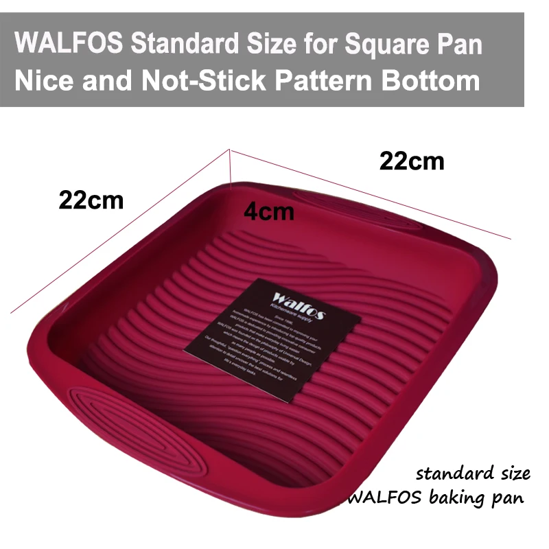 WALFOS Food Grade Non-Stick Silicone Layered Shape Rectangular Silicone Bread Pan Toast Bread Mold Cake Tray Mould  Baking Tools