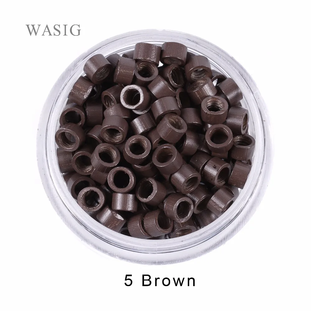 1000Pcs 4.0 mm Hair Extension Microringe Micro Links Rings Beads Links With Screws Thread Aluminium 7 Colors Optional