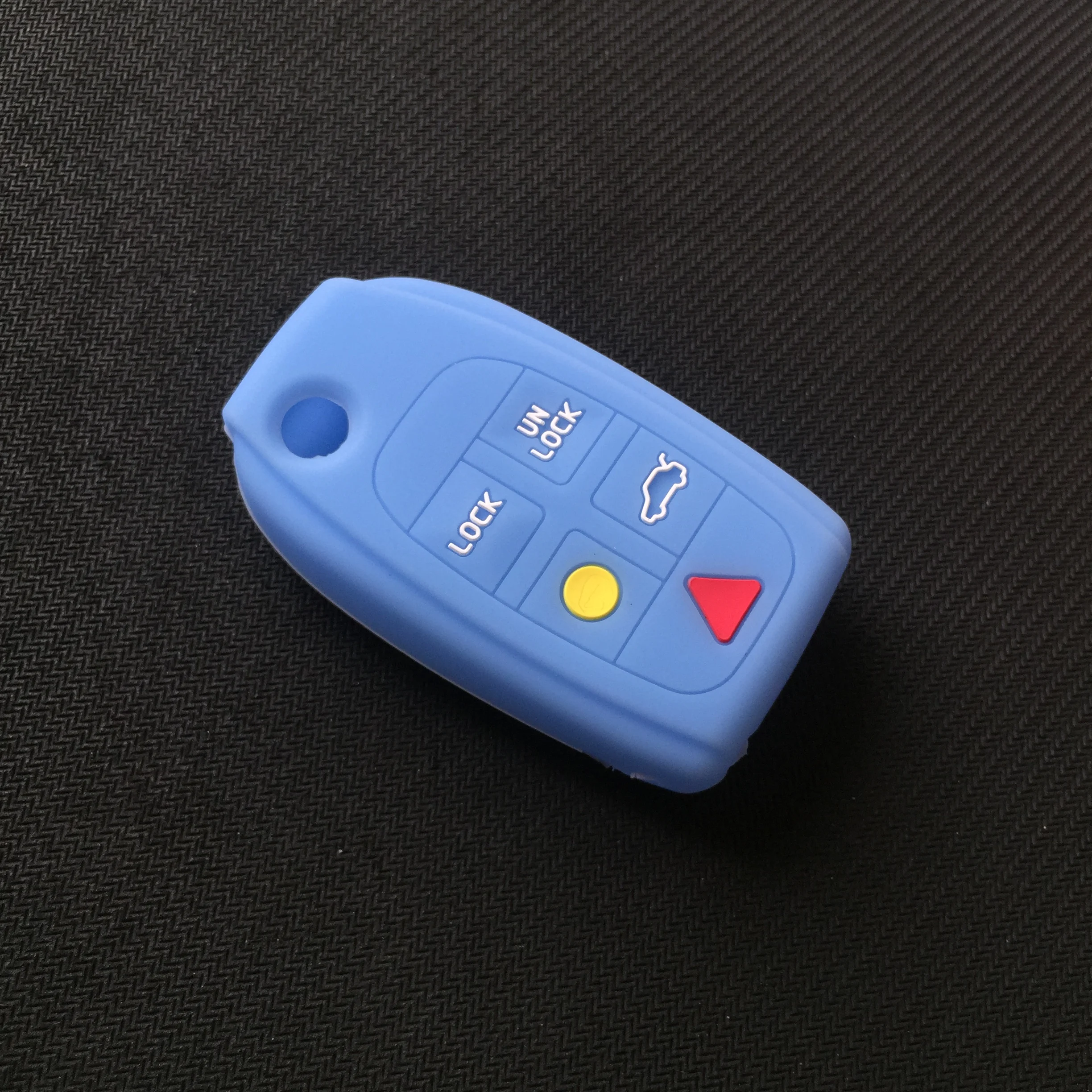 Silicone Rubber car Key Case Cover for Volvo S80 S60 V70 XC70 XC90 D05 Folding Flip Remote 5 button key