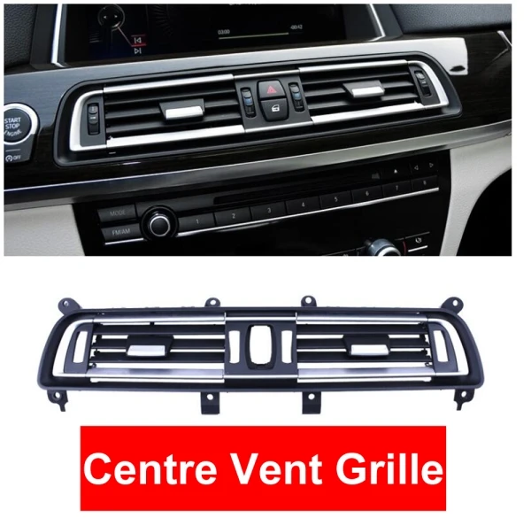 Car ABS Centre Middle Interior Air Conditioning AC Vent Grill Outlet Panel Chrome Plate For BMW 7 series F01 F02 730 735 740 750