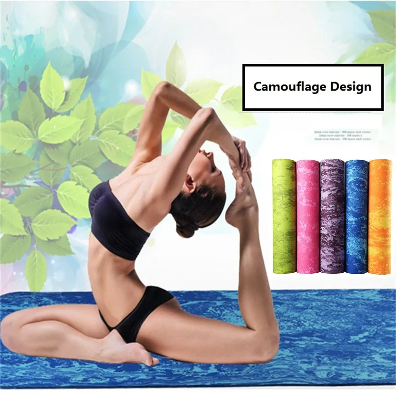 

5 Colors Camouflage TPE Yoga Mat 183*61cm*8mm Non-Slip Pilates Fintess Gym Yoga For Body Building Sports Exercise Gymnastics Mat