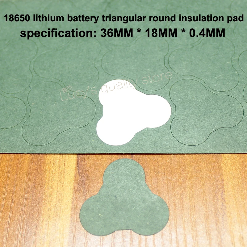 

100pcs/lot 18650 Lithium Battery Pack Insulation Pad Shaped Face Pads 3-Angle Plum Shaped Indium Paper Insulation Pad Meson