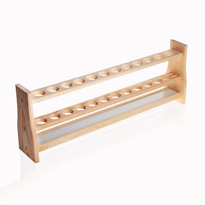 

Wooden Test Tube Rack 28mm x12 Holes Holder Support Burette Stand Laboratory Test tube Stand Shelf Lab School Supplies, 1pcs