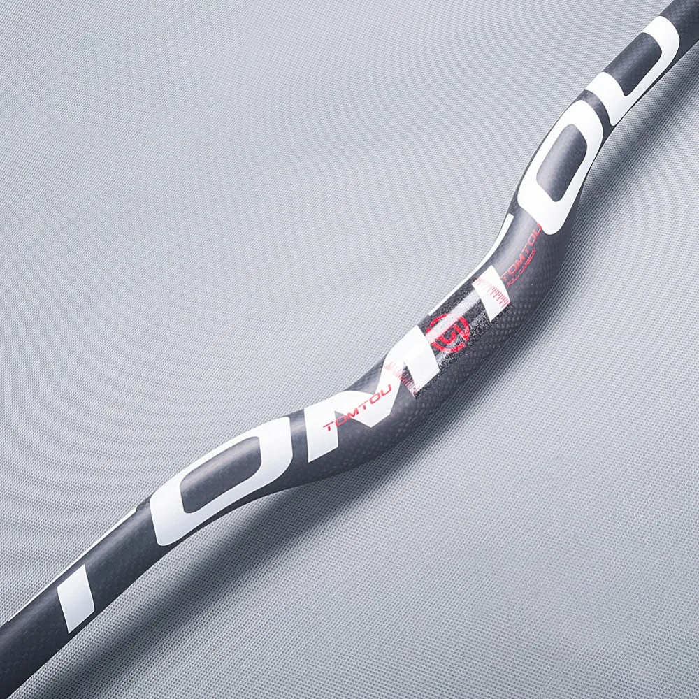 TOMTOU White 3K Matt Carbon Fiber Handlebar MTB Bike Parts Rise or Flat Handlebars 580/600/620/640/660/680/700/720/740/760mm