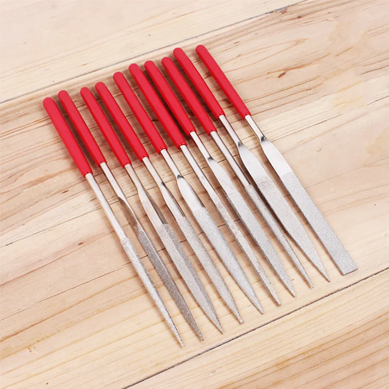 Manual 10PCS diamond file for light stone material metal grinding multi-function