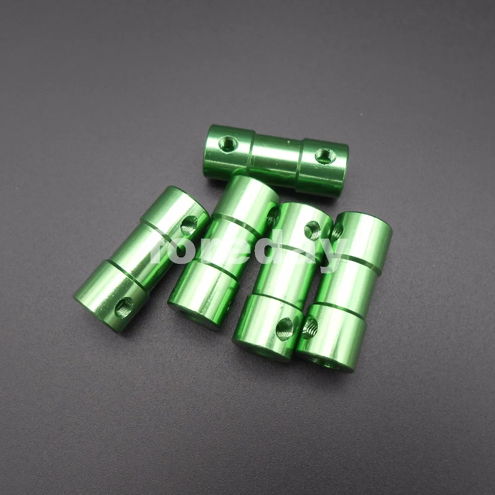 NEW 10PCS Aluminum Green 3mm-5mm Shaft Motor Flexible Coupling Coupler Length: 25mm dia. 10mm +2 Spanners wrench 3-5 *FD480X10+2