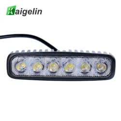 Kaigelin 18W Spotlight LED Vehicle Light Bar Waterproof LED 12V Work Light Bulbs For Vehicles Auto Offroad Truck Boat SUV Lamps