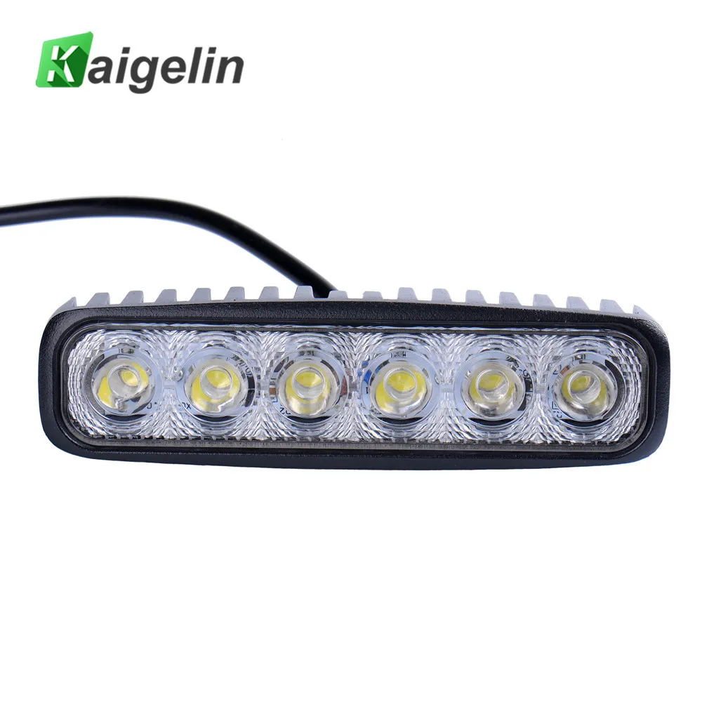 kaigelin barra de luz led 18w para veiculos lampadas de trabalho a prova dagua 12v suporta caminhoes barcos e suv 01