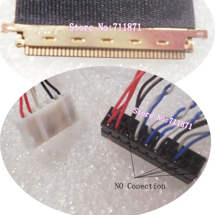 500 mm 20453 20454 040T LVDS 1 Kanal 6Bit 40P LCD-LED-Bildschirmkabel 40P WLED-Bildschirmkabel 40 Pin 13,3 14,1 15,4 LED-Bildschirm Leitungsdraht