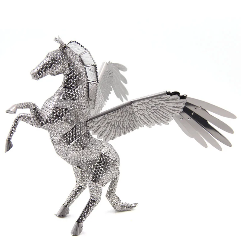 Microworld 3D metal Puzzle Pegasus Fly Horse Model Z004 DIY 3D laser cutting Jigsaw puzzle model Nano Puzzle Toys For Audit