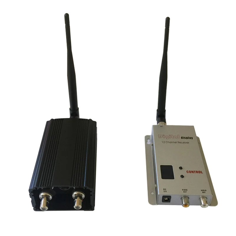 Long Range FPV Video Link 20km LOS Wireless Video Transmitter and Receiver 1200Mhz Video Sender 8 Channels