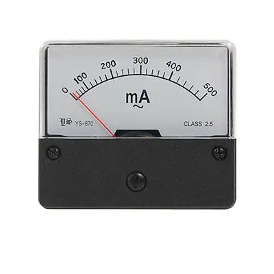 AC 500mA Rectangular Panel Analog Meter Ammeter YS-670