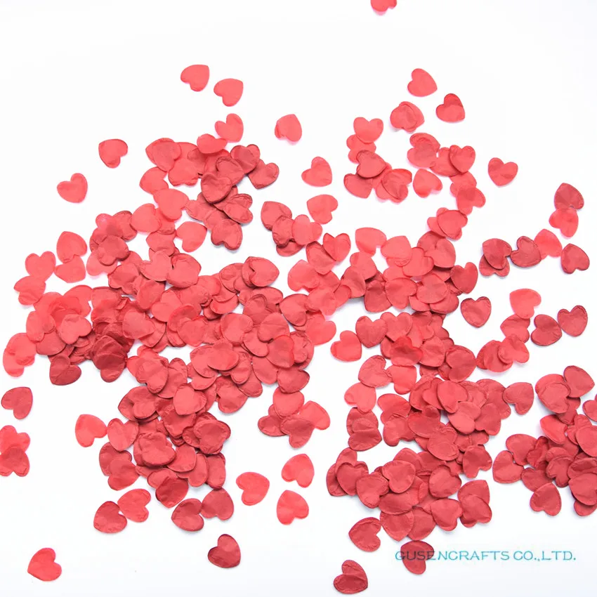 1500pcs Heart  Paper Confetti Party Christmas Table Decoration birthday party Decorative Supplies white deep green red