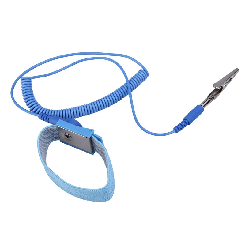 Correa elástica de pulsera ESD antiestática con Clip para herramientas de trabajo de reparación electrónica sensible
