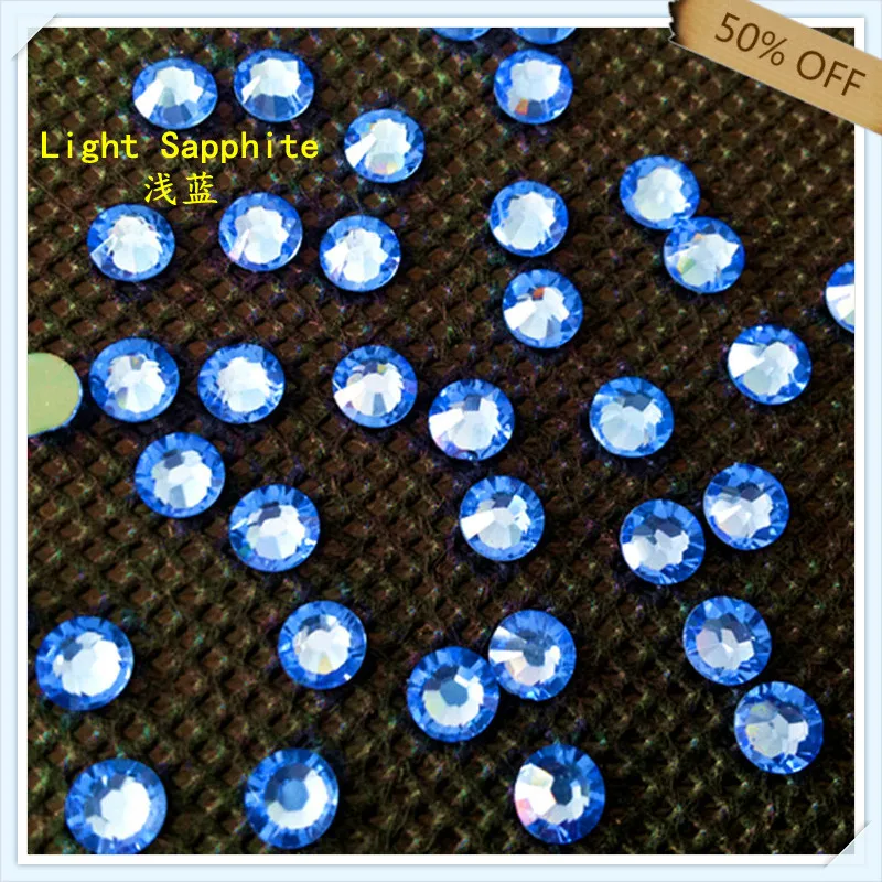 

super shiny 50% off hot sale ss20 5mm light sapphire color with 1440 pcs each pack ; for nail art free shipping