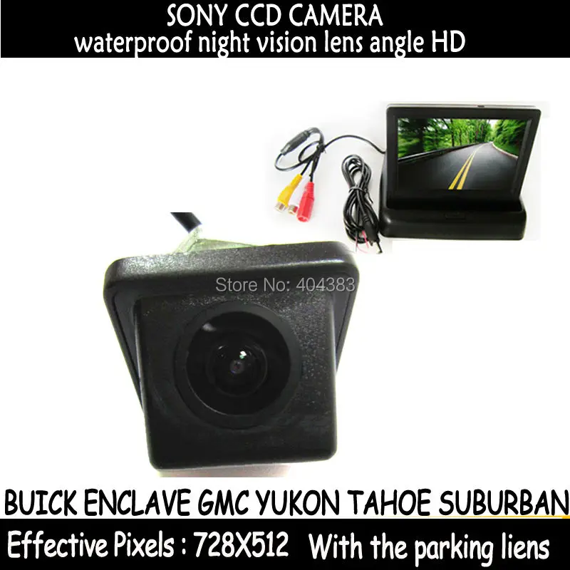 Parking Monitor Reversing SONY CCD Car Rear View Camera for BUICK ENCLAVE GMC YUKON TAHOE SUBURBAN With 4.3