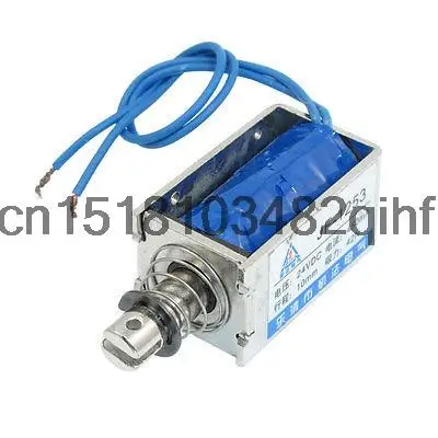 

24V 450mA 1.2kg Linear Pull Type Open Frame Solenoid Electromagnet 10mm Stroke