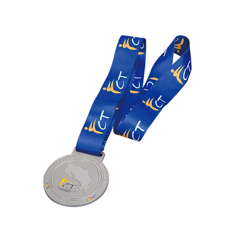 The most popular and cheap silver round medal sports medal