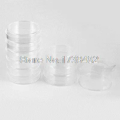 10 Pcs 60mm Diameter Cylinder Shape Clear Plastic Cell Culture Dish