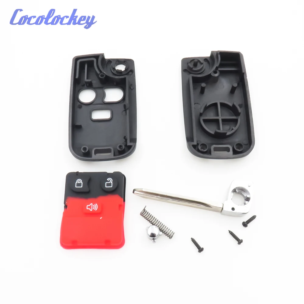 Cocolockey  3 Buttons Modify Remote Flip Key Case Shell Fit For Ford F150 E150 F250 Folding Key Cover High Quality