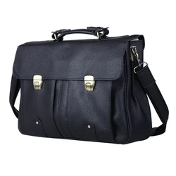 Fancodi Echt leder Aktentasche Männer Business-Tasche männlich Portfolio Attache Fall Leder 15.6 