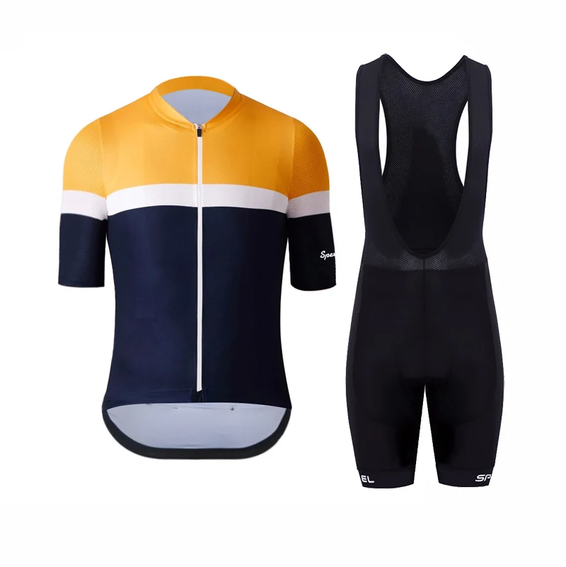 SPEXCEL 2019 new classic race fit lightweight Breathable fabric cycling Jersey short sleeve road mtb cycling kit 4d gel pad bib