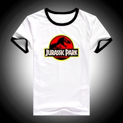 Hot sale JURASSIC PARK 3D Print T Shirt women Funny Harajuku female t-shirt Hipster cool tshirt female White Short Sleeve Tops