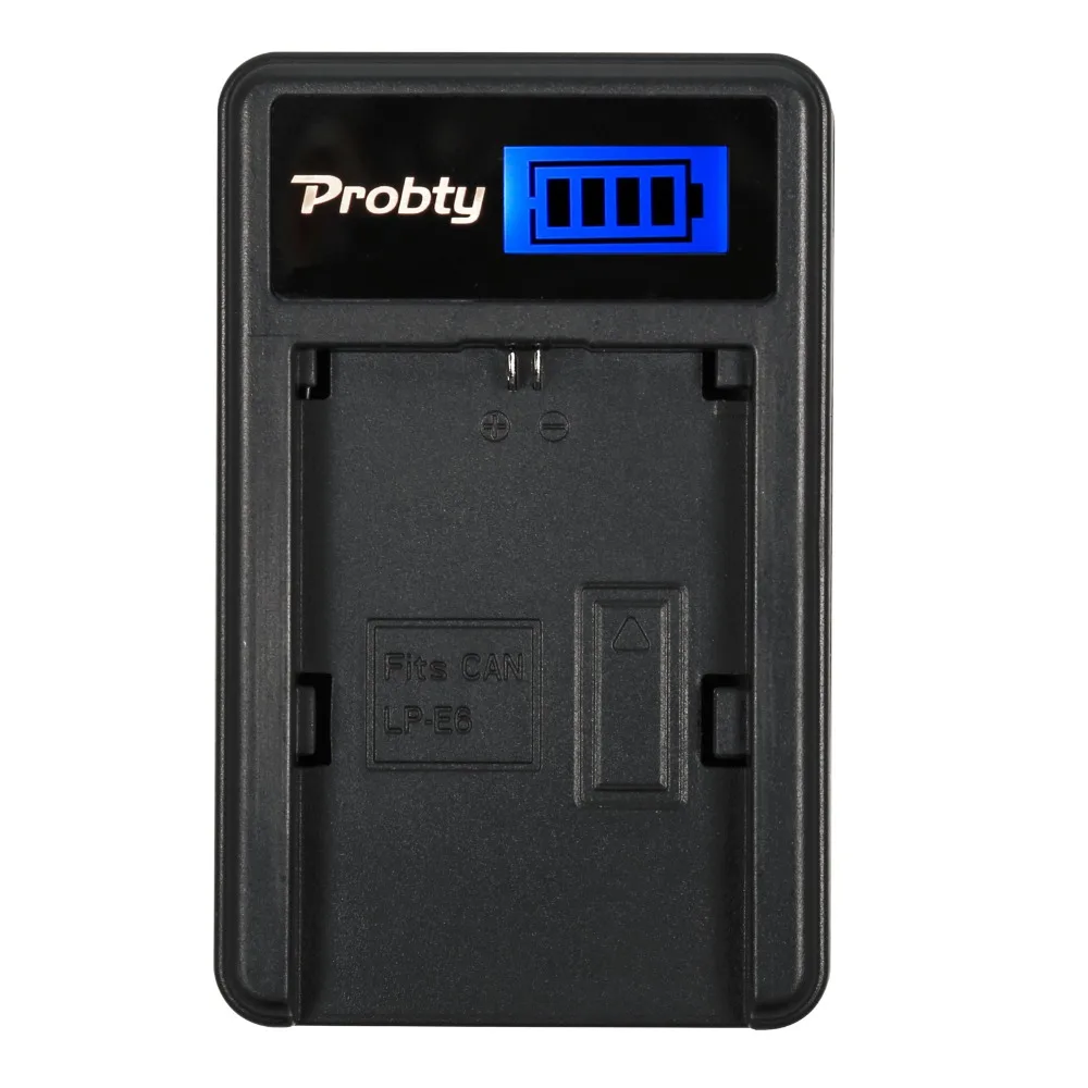 LP-E6NH LP-E6N LP-E6 LP-E6P LCD Battery Charger Compatible with Canon EOS 5DS, 5D IV/III/II, 5D Mark IV/III/II, 6D, 6D II, 7D