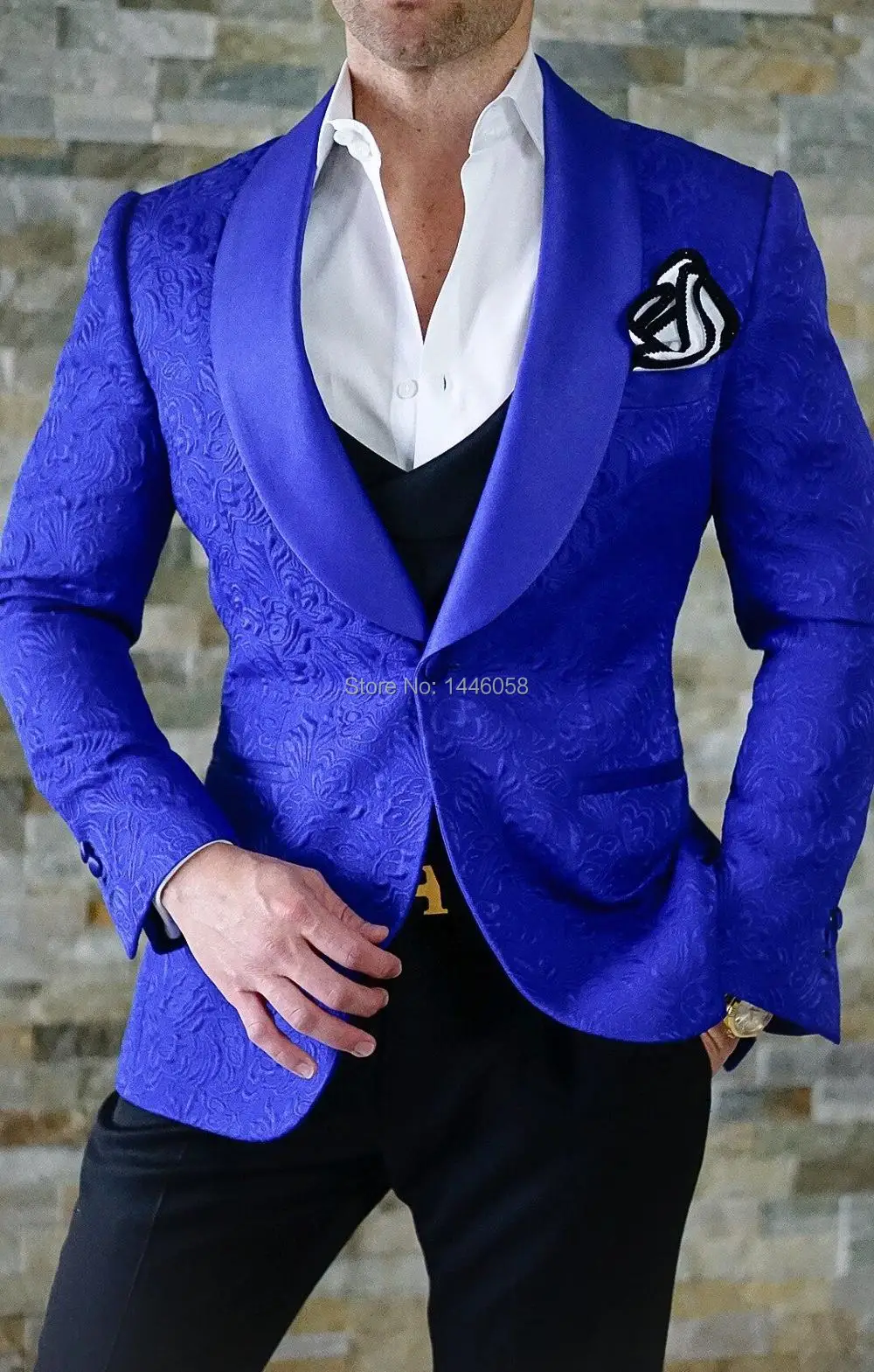 

Elegant Brand Man Suit Slim Fit 2018 Royal Blue Smoking Tuxedo Dress Classic Suit Men Prom Suits For Wedding Groom 3 Pieces Suit