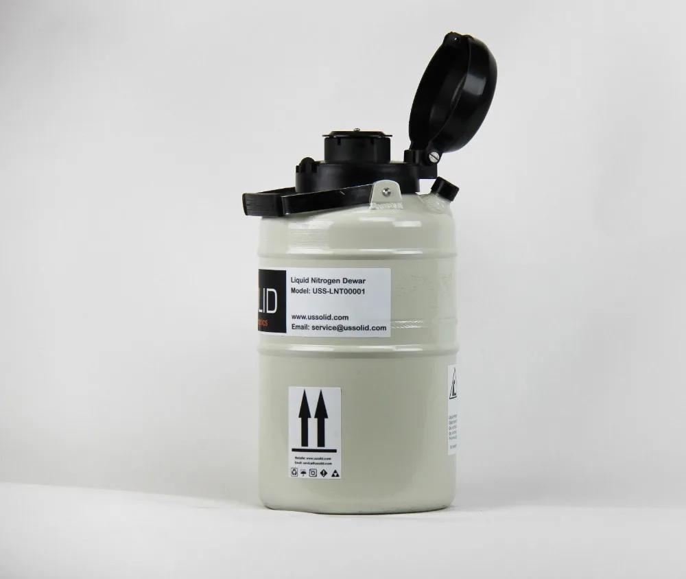 U.S. Solid 3 L Liquid Nitrogen Cattle Semen Tank Liquid Nitrogen Container + Sprayer + 35 cm 13.8