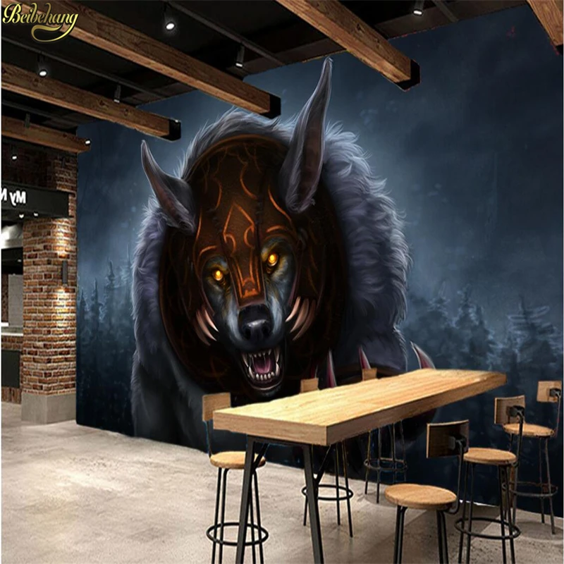 beibehang Custom photo wallpaper mural painting werewolf kill Garnett KTV theme restaurant tooling background papel de parede